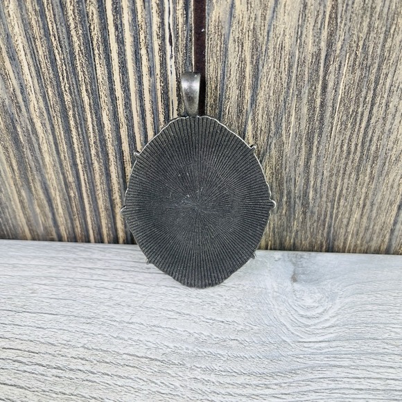 Vintage Silver Tone Green Carved Victorian Cameo Pendant 2.3" - Picture 5 of 16